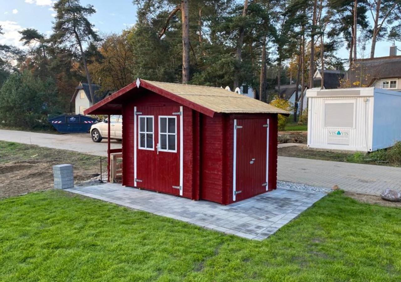 Modernes Reetdach-Ostseeferienhaus Bella Mare, Insel Usedom Mit Sauna, Kamin & Sonnenterrasse Zirchow Ngoại thất bức ảnh