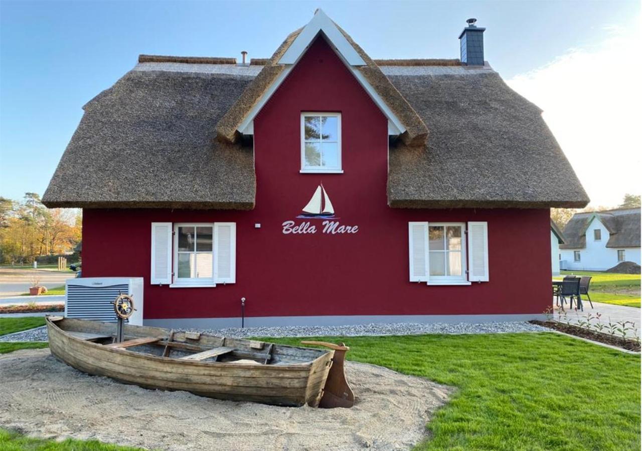 Modernes Reetdach-Ostseeferienhaus Bella Mare, Insel Usedom Mit Sauna, Kamin & Sonnenterrasse Zirchow Ngoại thất bức ảnh