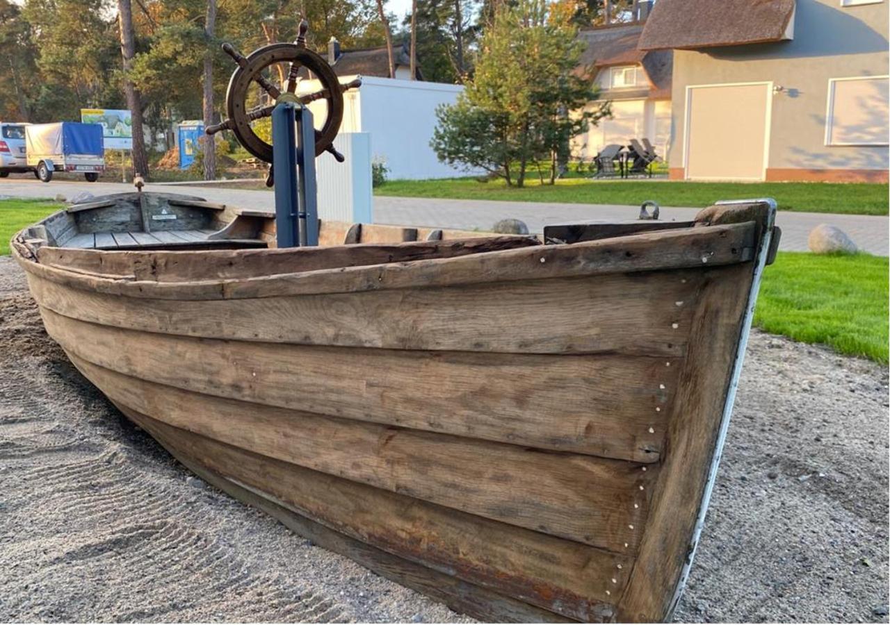 Modernes Reetdach-Ostseeferienhaus Bella Mare, Insel Usedom Mit Sauna, Kamin & Sonnenterrasse Zirchow Ngoại thất bức ảnh
