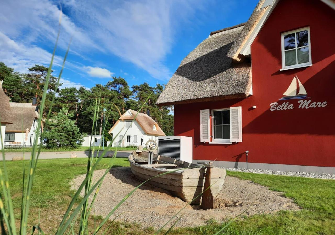 Modernes Reetdach-Ostseeferienhaus Bella Mare, Insel Usedom Mit Sauna, Kamin & Sonnenterrasse Zirchow Ngoại thất bức ảnh