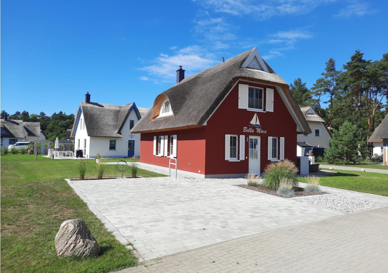 Modernes Reetdach-Ostseeferienhaus Bella Mare, Insel Usedom Mit Sauna, Kamin & Sonnenterrasse Zirchow Ngoại thất bức ảnh
