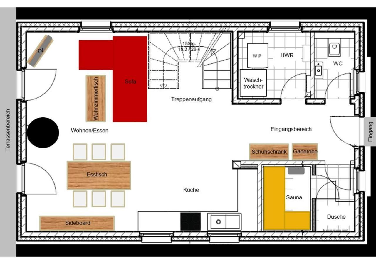 Modernes Reetdach-Ostseeferienhaus Bella Mare, Insel Usedom Mit Sauna, Kamin & Sonnenterrasse Zirchow Ngoại thất bức ảnh