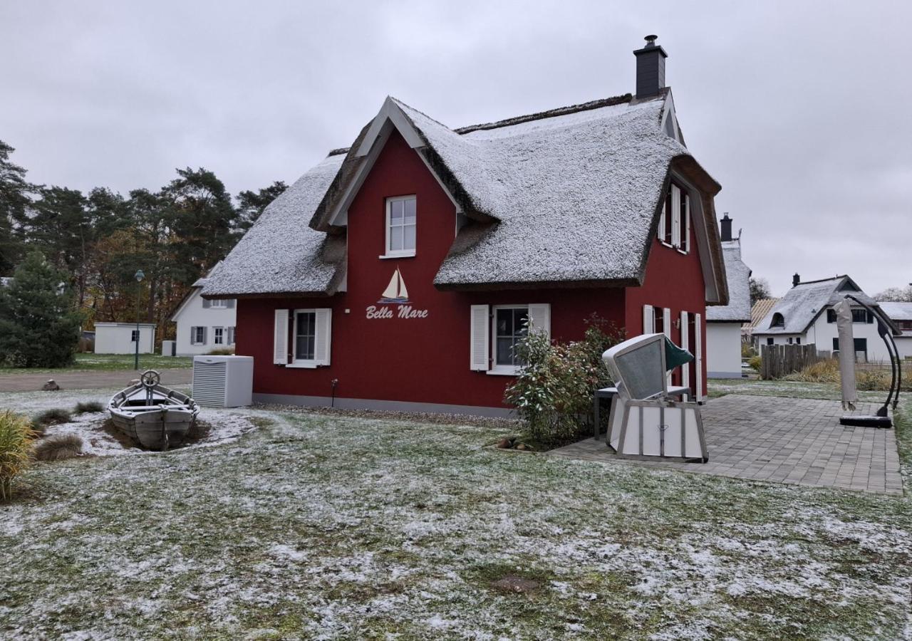 Modernes Reetdach-Ostseeferienhaus Bella Mare, Insel Usedom Mit Sauna, Kamin & Sonnenterrasse Zirchow Ngoại thất bức ảnh